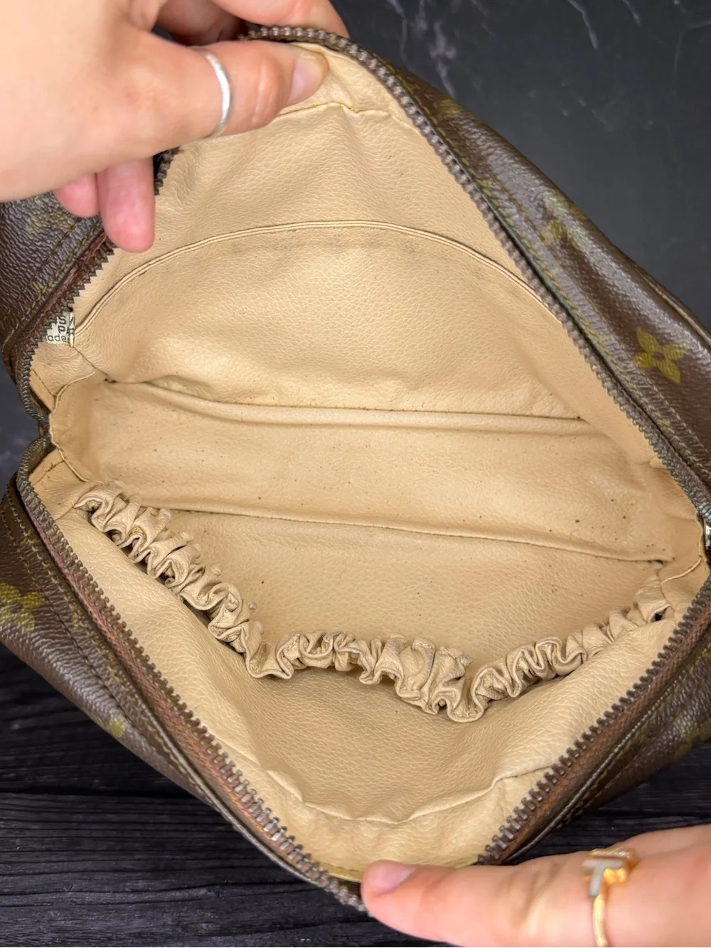 Louis Vuitton Monogram Trousse Toilette 23 Vintage Cosmetic Pouch | Full Set
